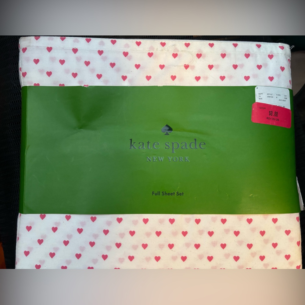 Kate Spade Pink Heart Sheet Set